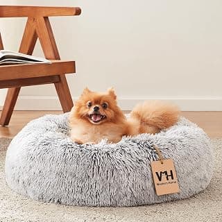 WESTERN HOME WH Calming Soft Round Dog &Cat Bed Small Dog Bed Washable,20"
