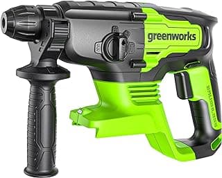 Greenworks 24V Brushless Cordless Rotary Hammer, Impact Rate 4500 IPM, SDS-Plus - Battery and Charger Sold Separately