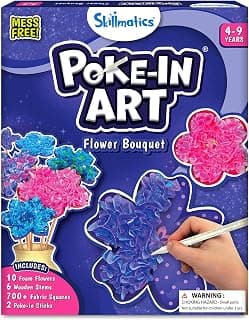 Skillmatics Poke-in Art – Flower Bouquet, Wood Craft Kit, Gift for Kids