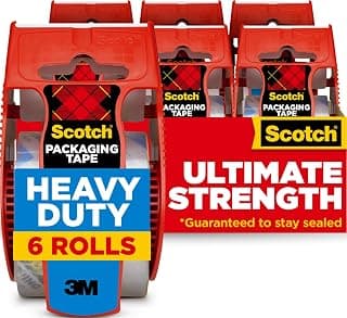 Scotch Heavy Duty Packing Tape, 1.88 in x 800 in, 6 Rolls