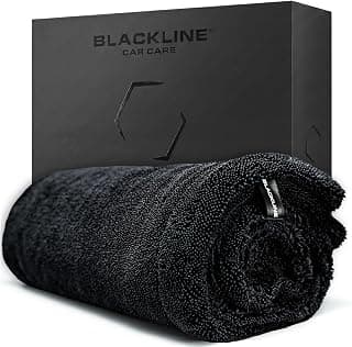 Blackline Microfiber Car Drying Towel 24"x36", 1300GSM Twisted Loop | Twisted Loop microfiber dries your car in one pass-1300GSM, streak-free & scratch-safe. Absorbs 6x its weight, no water spots