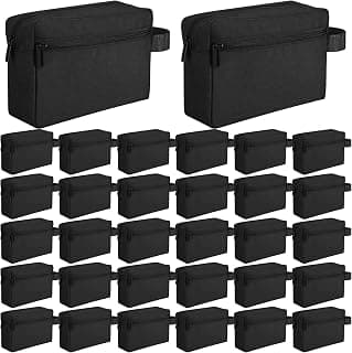 Paterr 32 Pcs Travel Toiletry Bag for Men Women Large Water Resistant Shaving Bag Hanging Cosmetic Bag Makeup Travel Pouch Foldable Toiletry Organizer with Divider Handle for Toiletries Accessories