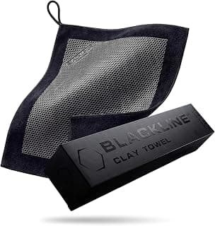 Blackline Synthetic Clay Towel 12"x12" - Clay Bar Alternative, Detailing | Synthetic clay towel lifts tar, sap & road film for a glass-smooth finish. Smoother than a clay bar, reusable, preps for wax