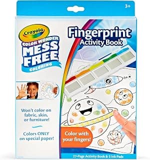 Crayola Color Wonder Mess Free Fingerprint Book, Toddler Finger Painting