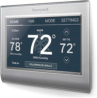 Honeywell Home RTH9585WF1004 Wi-Fi Smart Color Thermostat, 7 Day Programmable, Touch Screen, Energy Star, Alexa Ready, Gray | RTH9585WF1004 7 Day Programmable, Touch Screen, Energy Star, Alexa Ready