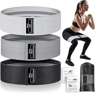 Fabric Resistance Bands for Working Out, 3-Set Exercise Loops for Home Gym