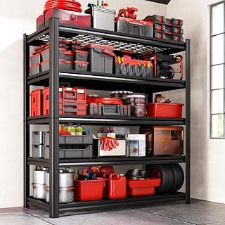 71.2" H-35.4" W Garage Shelving Heavy Duty Storage Shelves, Adjustable Metal Shelving Unit, Utility Garage Organizer Shelf for Basement, Pantry, Warehouse, Supermarket, 35.4" Wx15.7 Dx71.2 H