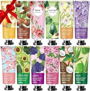 12 Pack Hand Cream Gifts Set for Women,Teacher Appreciation Gifts,Graduation Gifts,Birthday Gift,Natural Hand Lotion Travel Size for Dry Cracked Hands,Mini Lotion Stocking Stuffer Thank you Gifts