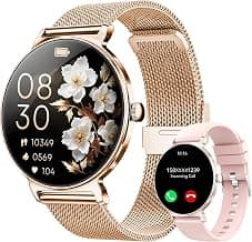 Smart Watches for Women, 1.27" AMOLED Health Fitness Tracker with Bluetooth Calling (Answer/Make Calls), 120+ Sports Modes, Timer, IP68 Waterproof Watch for Android/iPhone