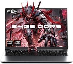 KAIGERR Gaming Laptop, 24GB DDR5 512GB NVMe SSD Laptop Computer with AMD Ryzen 7 H255(8C/16T, Up to 4.9GHz), 16.0 inch Windows 11 Laptop, Radeon RX Vega 8 Graphics,WiFi 6, Backlit KB