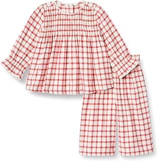 Amazon Essentials x Sofia Grainge Toddler and Baby Girls' Long Sleeve Flannel Set
