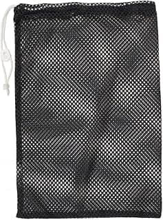 Champion Sports Mesh Equipment Bag – Heavy-Duty Nylon Drawstring Bag with Lock & ID Tag, Breathable Storage Sack for Balls, Swim Gear, Laundry & Toys, Multiple Sizes & Colors