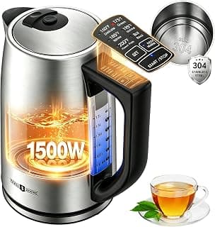 PARIS RHÔNE 1.7L Electric Tea Kettle, 6 Precise Temperature