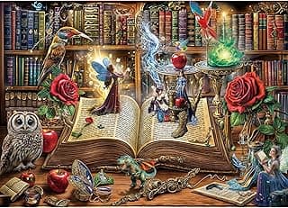 1000 Piece Puzzles for Adults, Premium Magic Book Jigsaw Puzzle | Eye Protection, Color Reference Poster, Large Pieces, Dust-Free Tight Fit, Unisex Gift, Frameable Home Decor