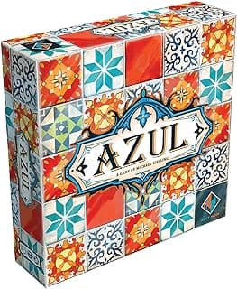 Asmodee Azul Board Game - Mosaic Pattern Placement & Beautiful Art Adult Board Games, Award-Winning Strategy for Adults & Families, Family Fun for Adults, 2-4 Players Ages 8+, 30-45 Minute Playtime | For mosaic fans, draft tiles to build a wall, Award-winning balance of beauty and strategy, Shifting tiles keep games unique