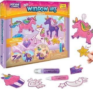Imagimake Window Art - Unicorn, DIY Mess-Free 16 Pieces Suncatcher Kit