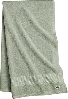 Lacoste Heritage 100% Supima Cotton Bath Towel 30" x 54", Aloe | Highly Absorbent & Quick Drying, Premium Super Soft, Bathroom Essential, Gift for All Occasions, Machine Washable