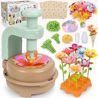 DIY Fabric Flower Bouquet Craft Kit, Educational Toy Gift Girls Toddlers 4+ | Flowers Market Toy for Kids, Build Your Flower Bouquet, Arts & Crafts for 4+ Year Toddler Girl