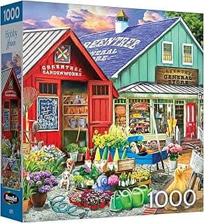 RoseArt Hobby Haven Greentree Garden Center 1000 Piece Jigsaw Puzzle | 19.25" x 26.625" Finished Size, Fully Interlocking Pieces, Bonus Poster Included, Made in USA